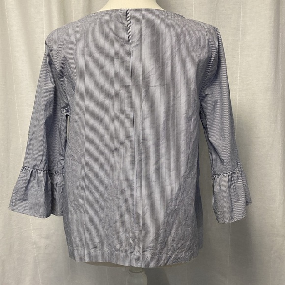 Madewell pinstripe bell sleeve cotton tunic - Picture 3 of 7